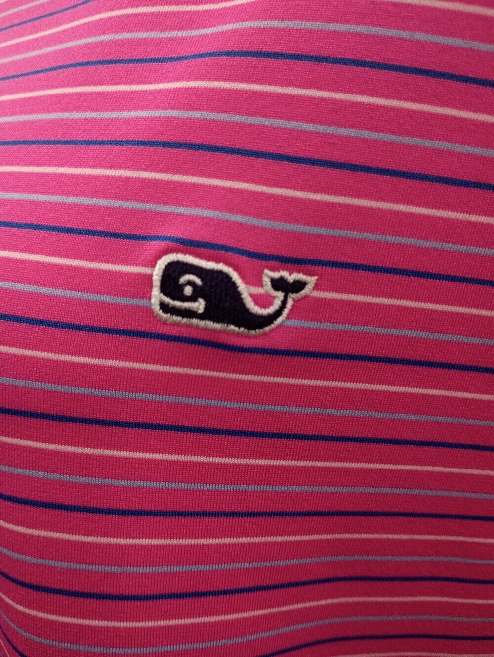 Men's Pink Striped Polo Shirt